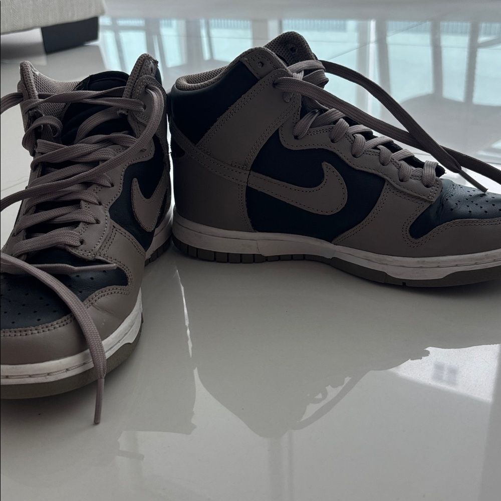Nike Dunk High Sneakers in Black and Brown